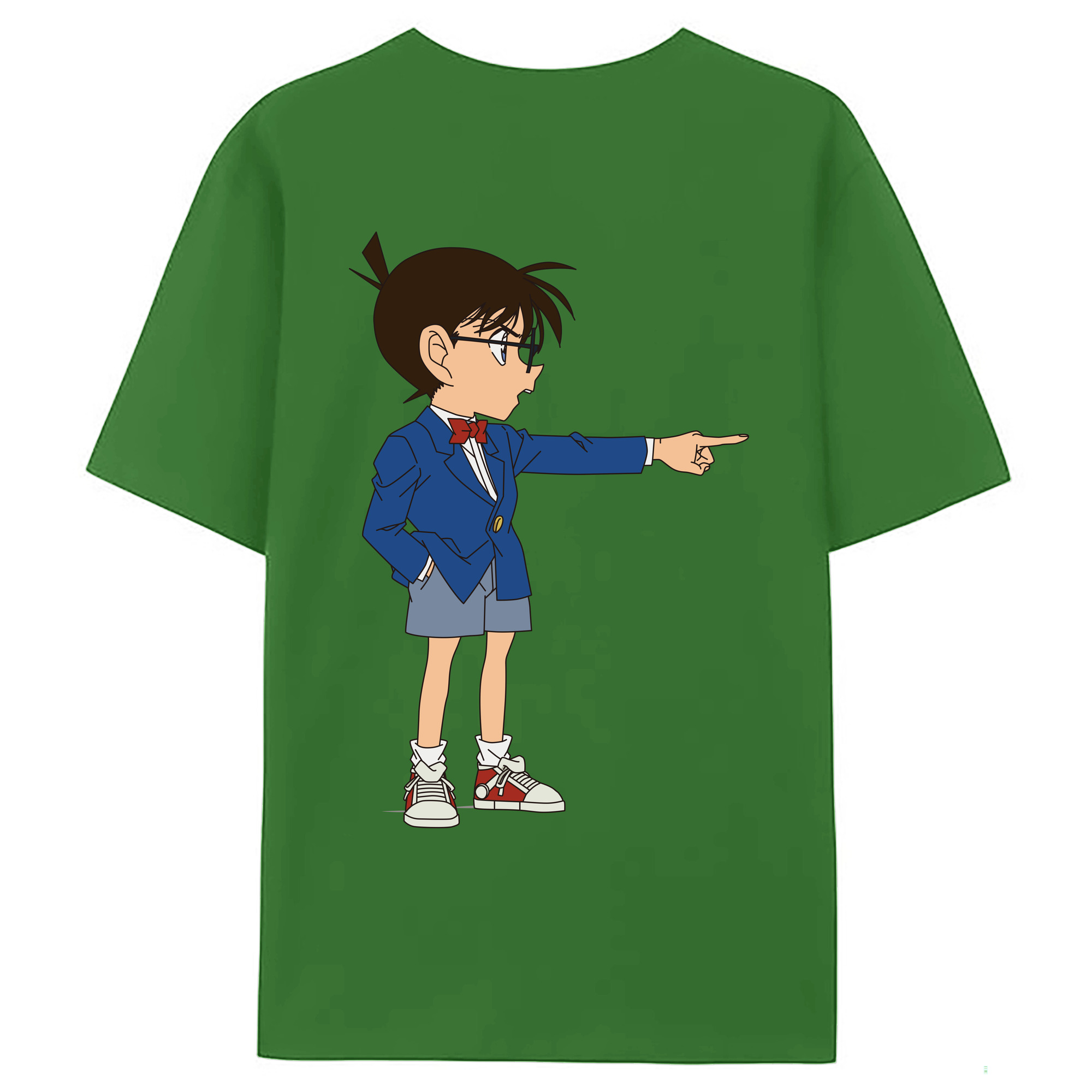 （画像用） 名探偵コナン 江戸川 コナン Detective Conan Conan Edogawa レディース半袖Tシャツ(バックプリント)